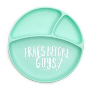 Bella Tunno "Fries Before Guys" Wonder Plate Silicone Suction Plate Baby NWOT
